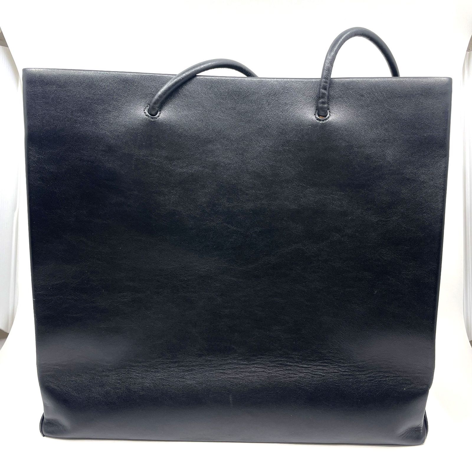 MOSCHINO / モスキーノ ロゴ レザーショッピング トートバッグ  