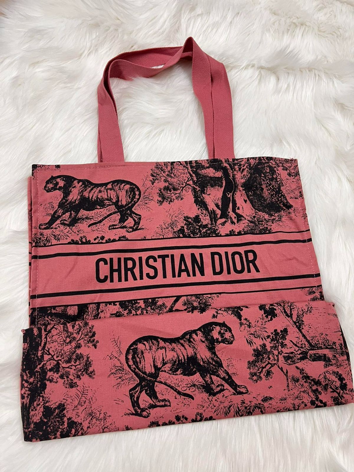 Dior トートバッグ 非売品 エコバッグ ブティック ノベルティ 赤色^_ 