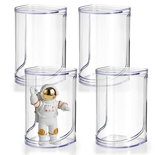 Sumnacon 4個セット コレクションケース フィギュアディスプレイケース 透明コレクションケース フィギュア収納展示 展示ボックス 陳列ケース 装飾収納ボックス 組み立てなし 展示用 プラス