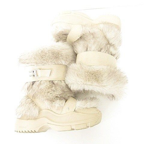 YELLO ベージュ ファー 厚底ブーツ 【公式通販】