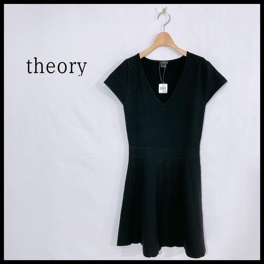 売上実績NO.1 美品 theory セオリー フレアワンピース S black nmef.com