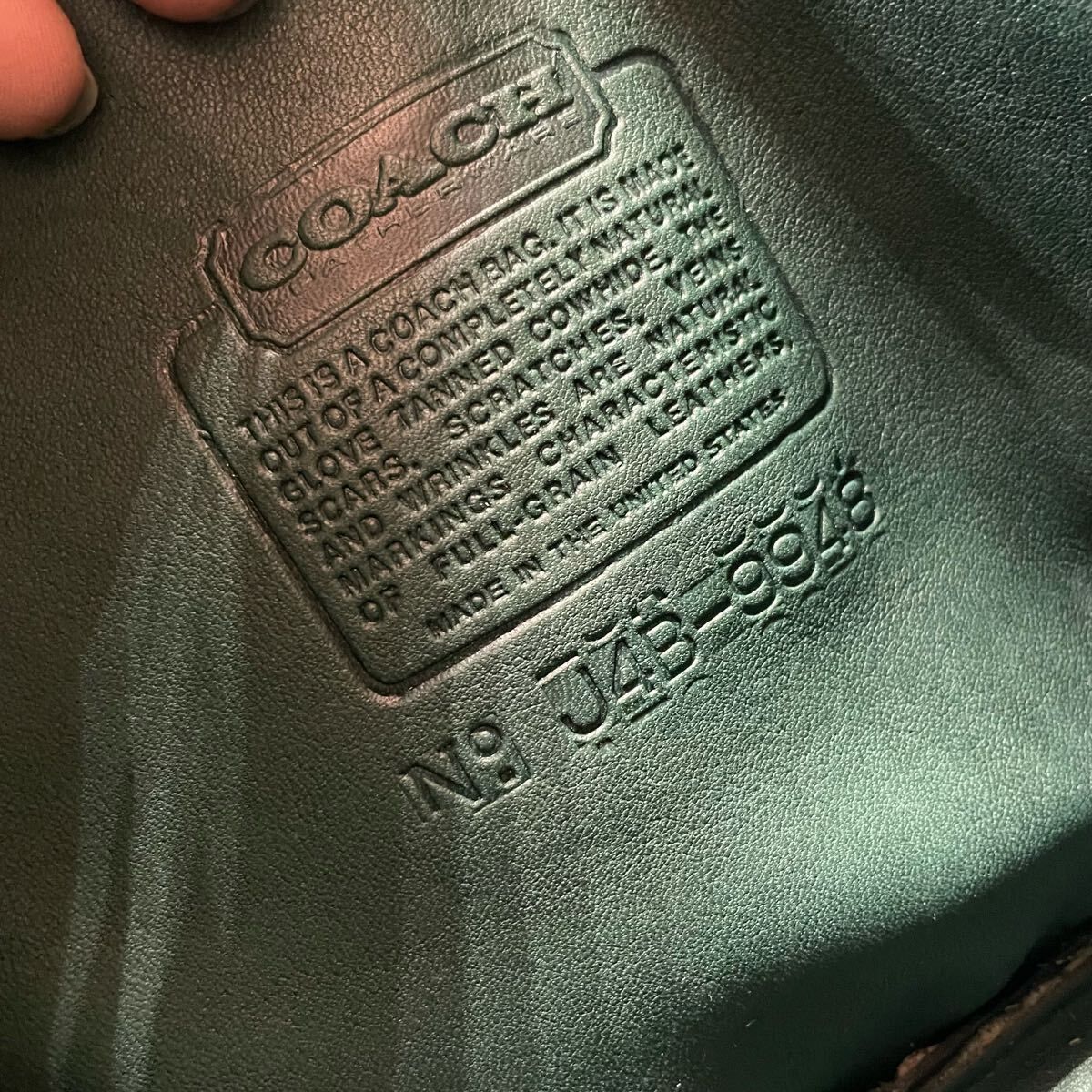 【美品】COACH オールドコーチ　ショルダーバッグ　USA　J4B-9948 COACH コーチ ロゴ ショルダーバッグ オールドコーチ ターン