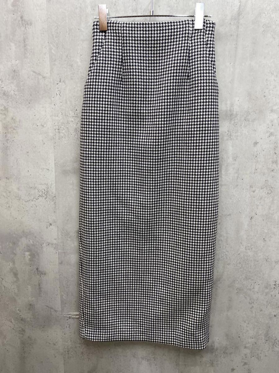 MOUSSY マウジー 010GAS30-6450 千鳥柄 HOUNDSTOOTH PENCIL スカート size1|白ｘ黒 ◆ レディース