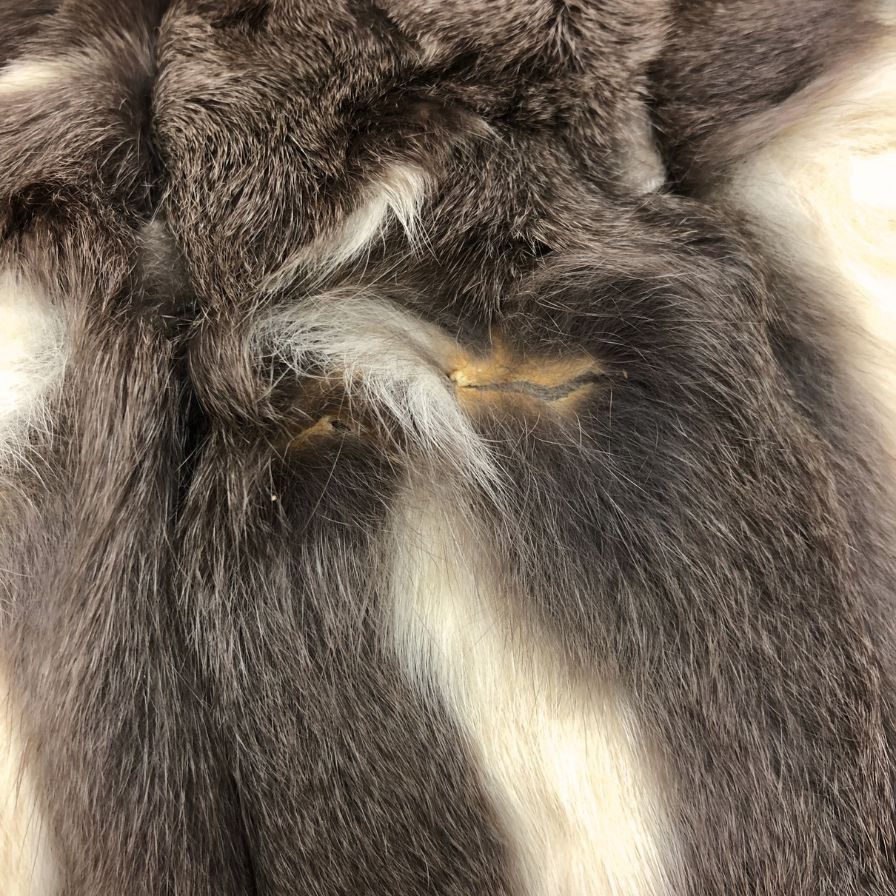 ノーブランド ファー ストール 大判 ブラウン フリンジ付き【AFF21  