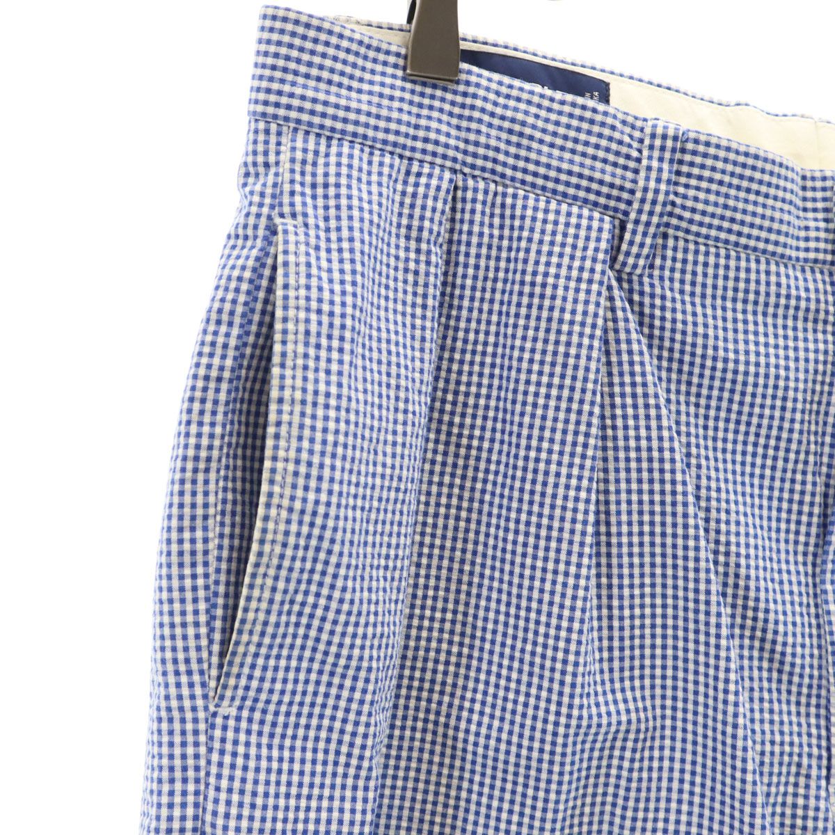 ポロゴルフ ラルフローレン ハーフパンツ ショートパンツ W32 チェックブルー POLO GOLF RALPH LAUREN ポロゴルフラルフローレン チェック柄