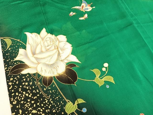 平和屋着物○訪問着 友禅 作家物 草花文 暈し染め 正絹 逸品