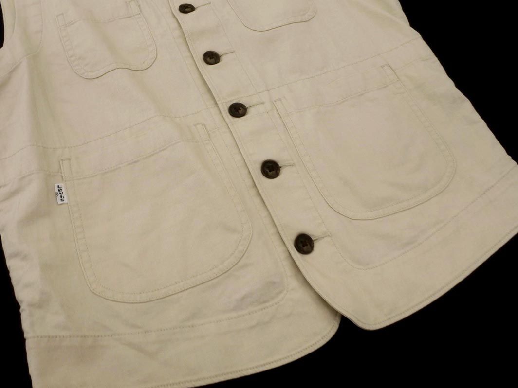 LEVI'S リーバイス 綿麻 ベスト sizeS/ベージュ □◇ メンズ