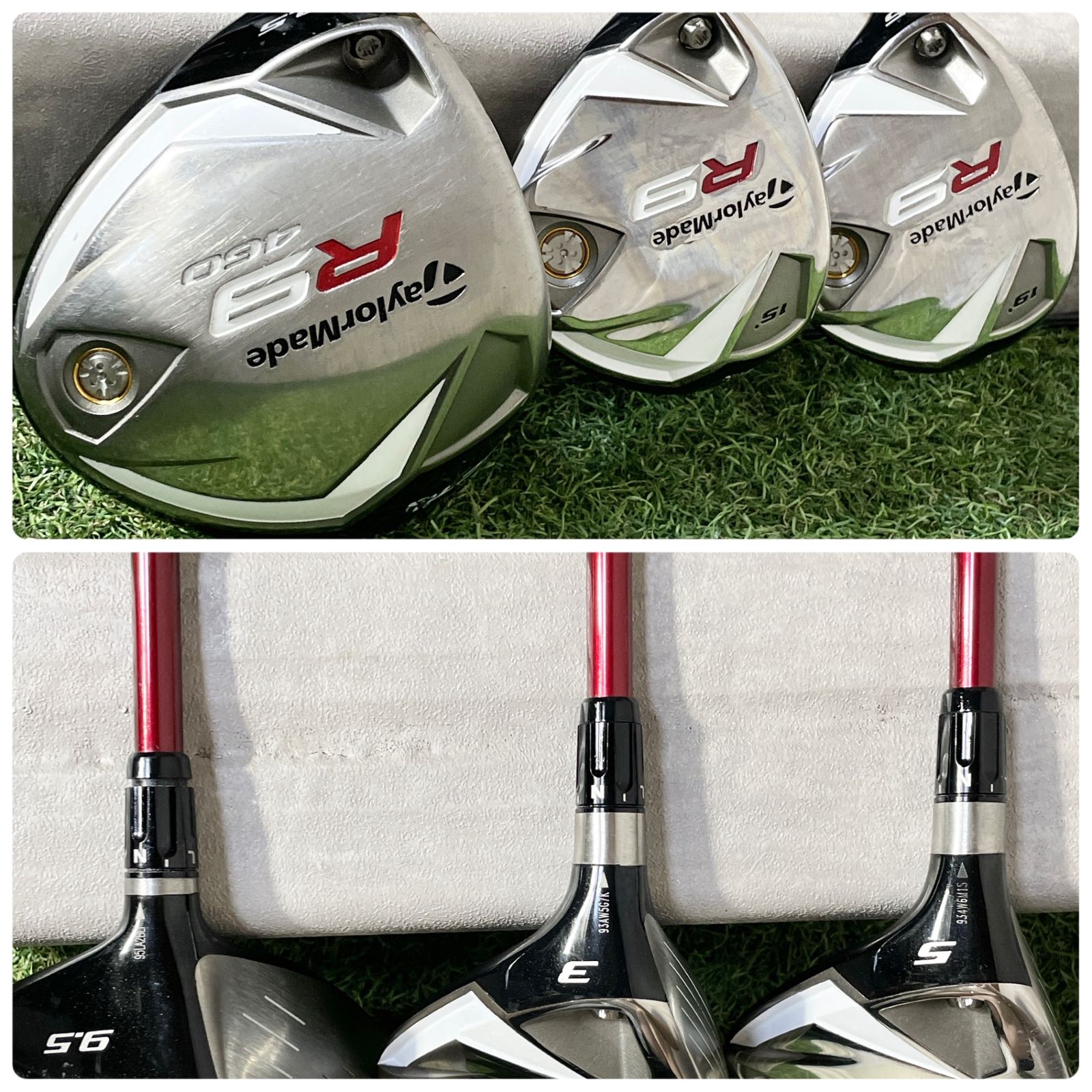 TaylorMade - 【貴重レフティ】TaylorMade R9 ゴルフクラブセット 10本 S メンズ 左 テーラーメイド アール9 レフティー 左利き用 左利き 左用 貴重レフティ】TaylorMade R9 ゴルフクラブセット 10本 S メンズ