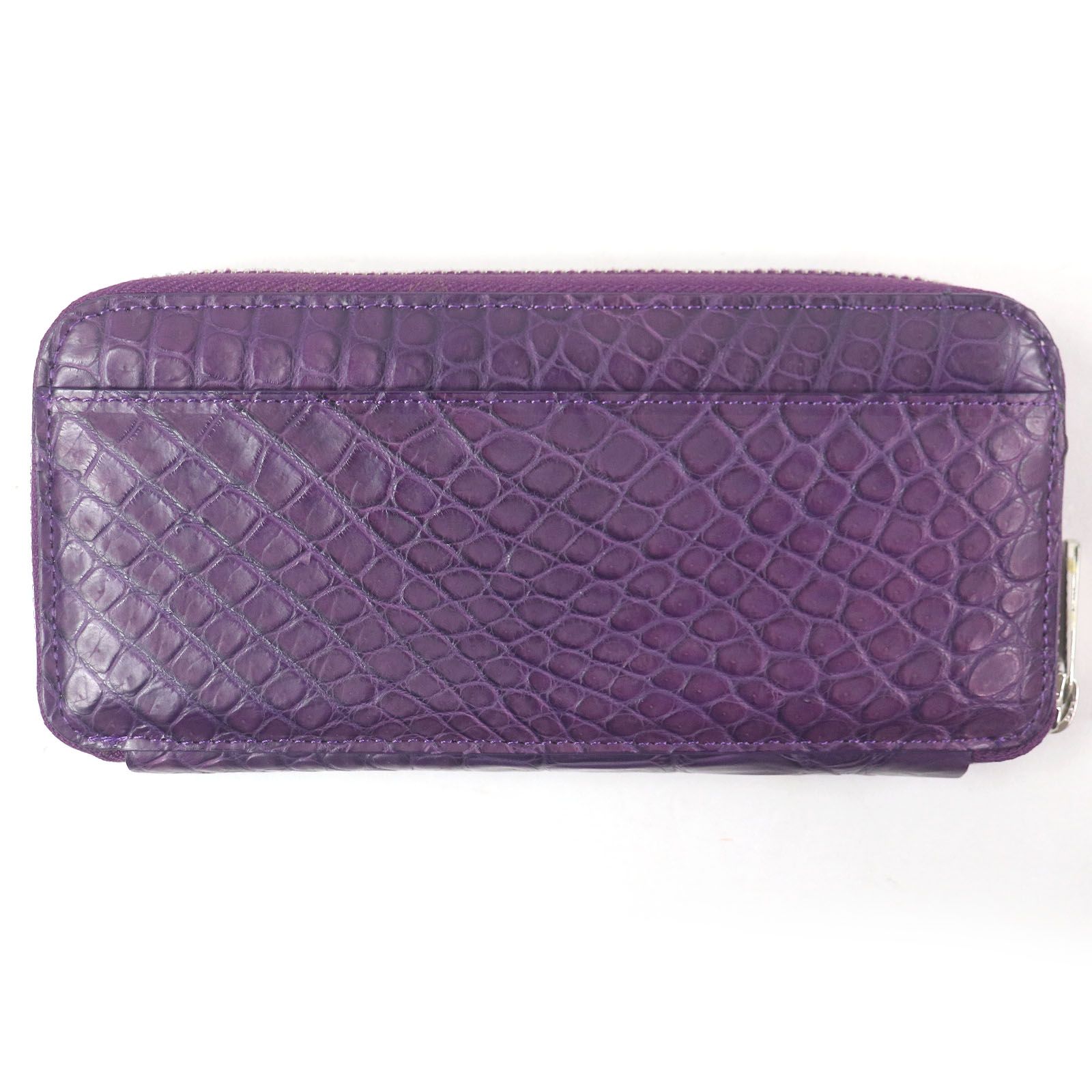 新品 CROIX ROYAL クロコダイル 長財布 パープル 紫 クロワロイヤル