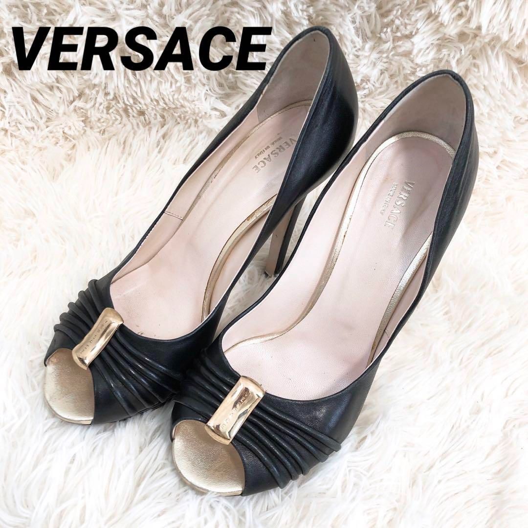 VERSACE ヴェルサーチェ パンプス ハイヒール ブラック 38