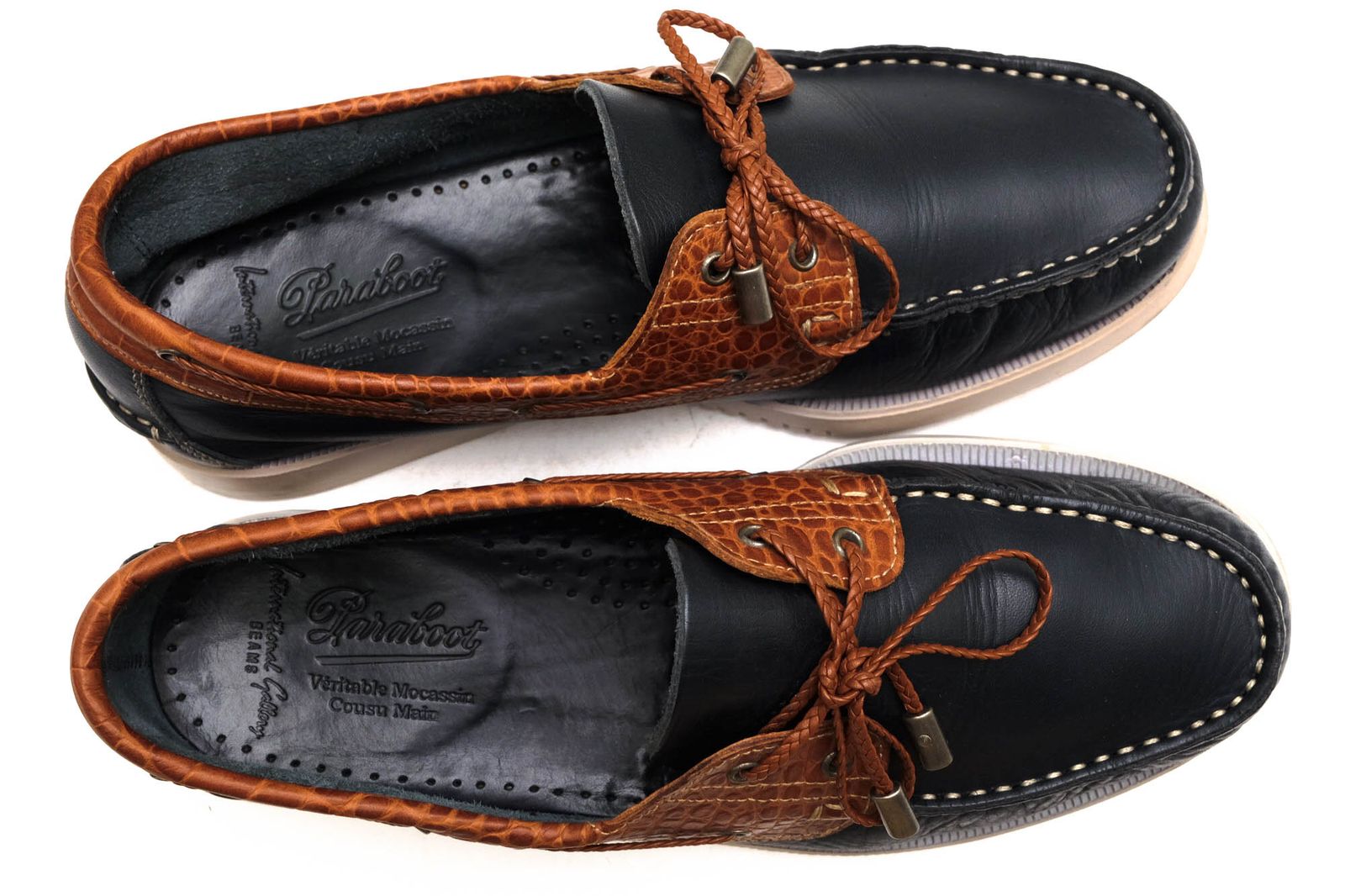 パラブーツ Paraboot シューズ デッキシューズ 靴 メンズ 男性 男性用レザー 革 本革 ネイビー 紺 BARTH バース モカシン スリッポン