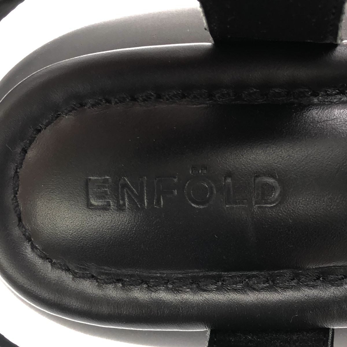 ENFOLD グルカサンダル ENFOLD エンフォルド プラットフォームグルカサンダル ブラック