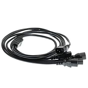 【中古】【輸入品・未使用】Eonvic IEC 320 C14 オス - 4XC13 メス Yタイプ スプリッタ電源コード 1.8m