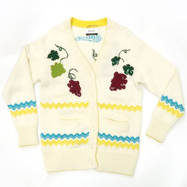 MUVEIL ネコモチーフ カーディガン MA92KCD002 綿・アクリル 猫  