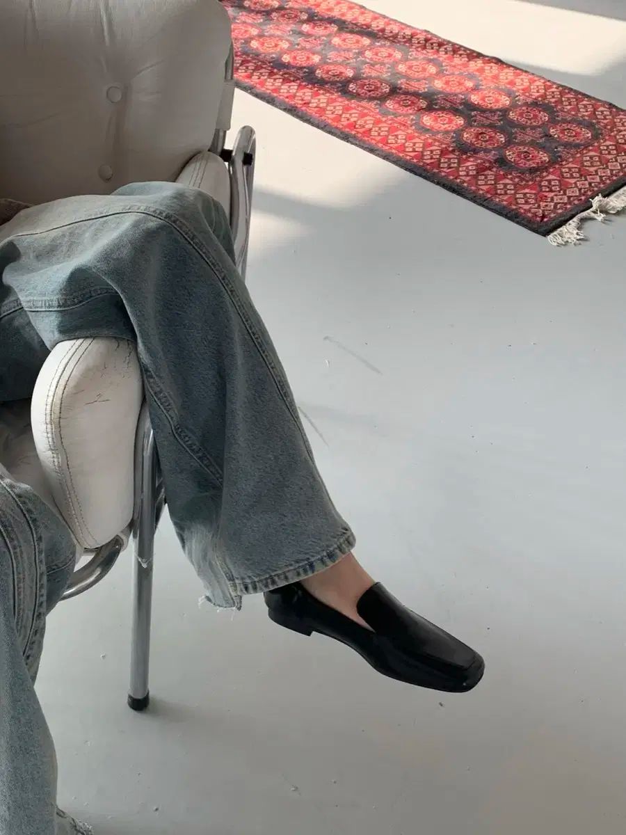 【偽造品10倍補償】公式正規品！235 メティエ スクエアステッチモノローファー ブラックローファー 保育園上履き