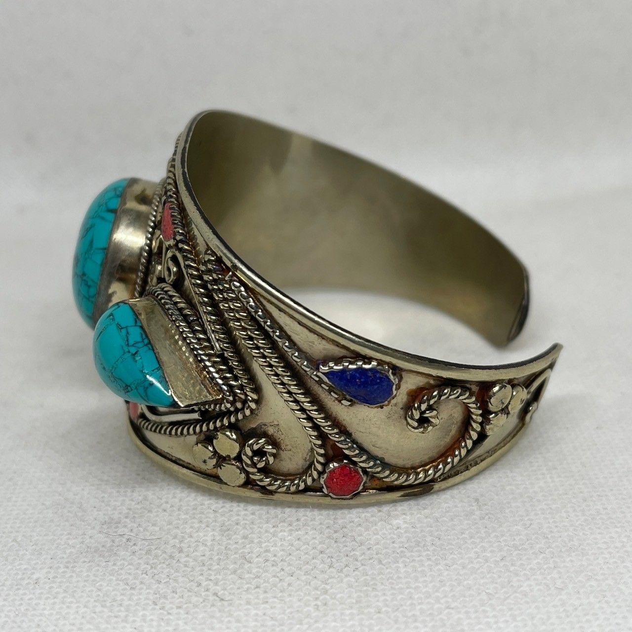 ターコイズ 青 ブルー バングル インディアンジュエリー アクセサリー