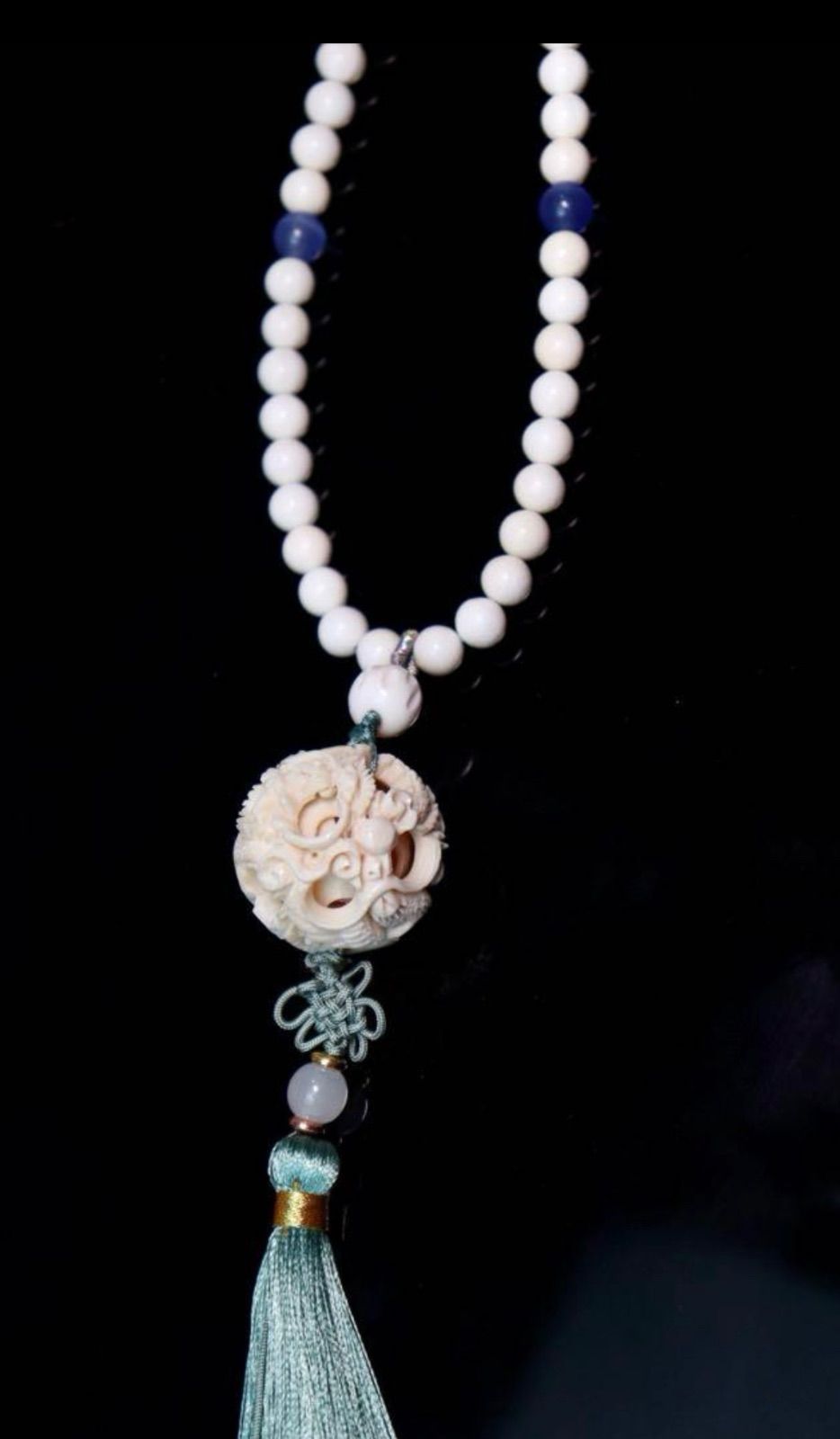 天然マンモス牙美しい手作り神技鬼工の球手持ち　ブレスレット 天然マンモス牙美しい手作り神技鬼工の球手持ちブレスレット