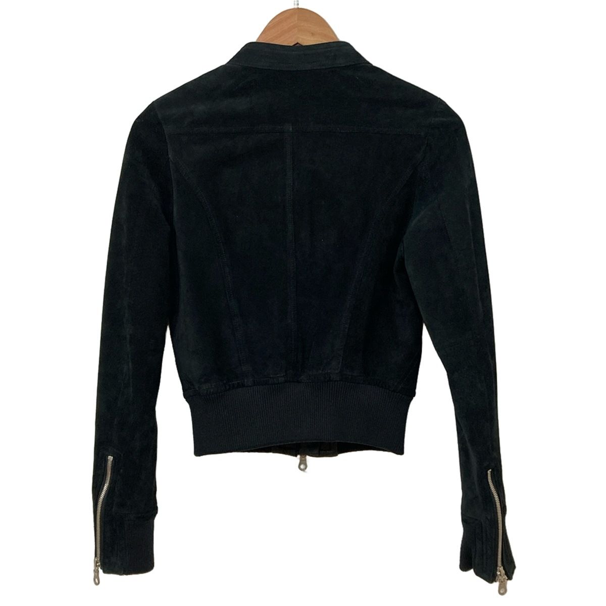 DOUBLE STANDARD CLOTHING ダブル クロージング ブルゾン レディース 黒 長袖 春 秋物 ジップアップ スエード