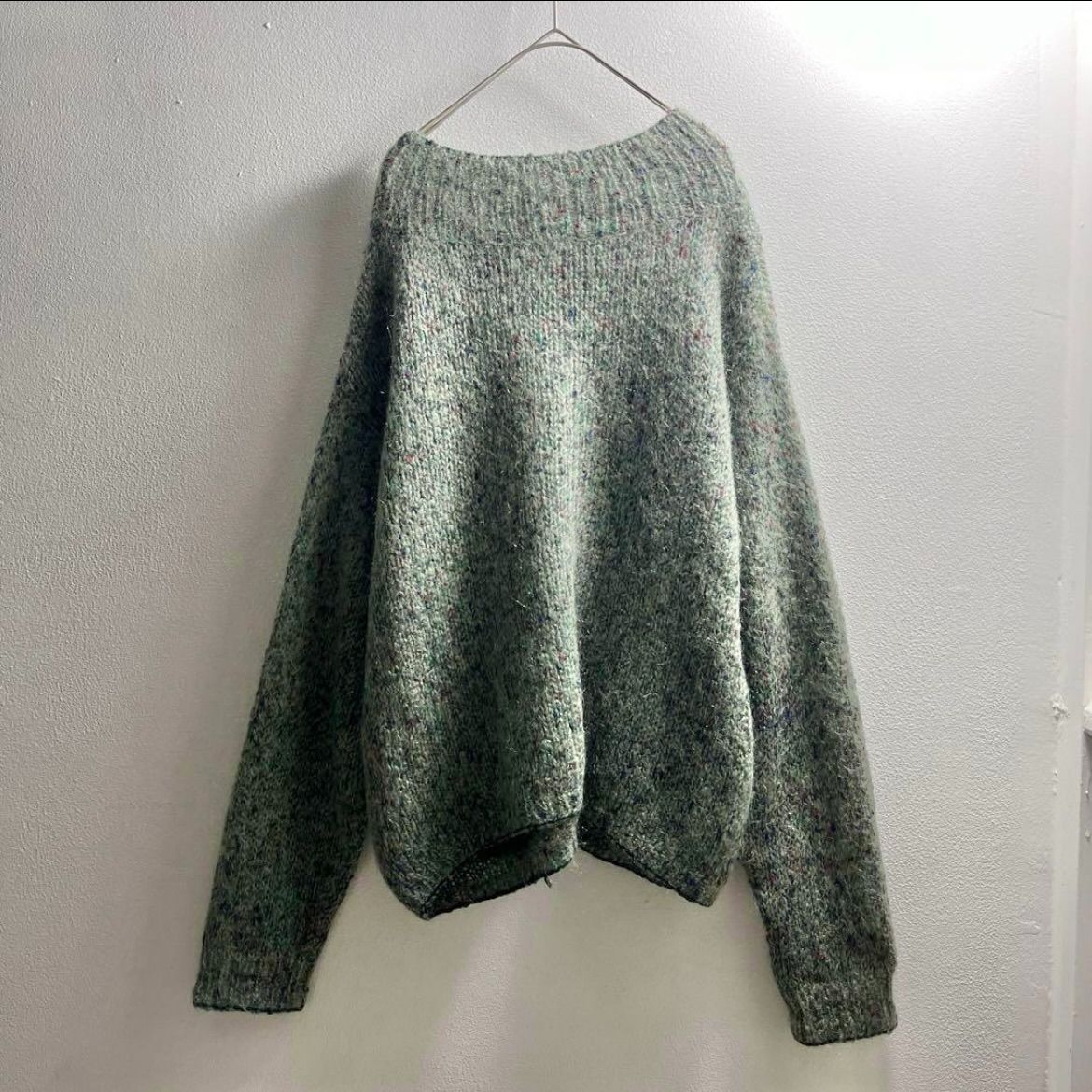 イタリア製 80s 70s ヴィンテージ ヨーロッパ モヘアニット シャギー