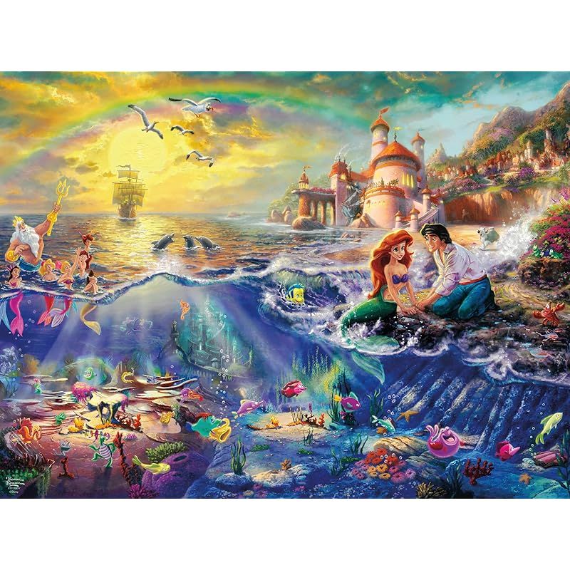 【特価商品】Ceaco - ホイルパズル - ディズニー - トーマス・キンケード - リトルマーメイド - 500ピース ジグソーパズル