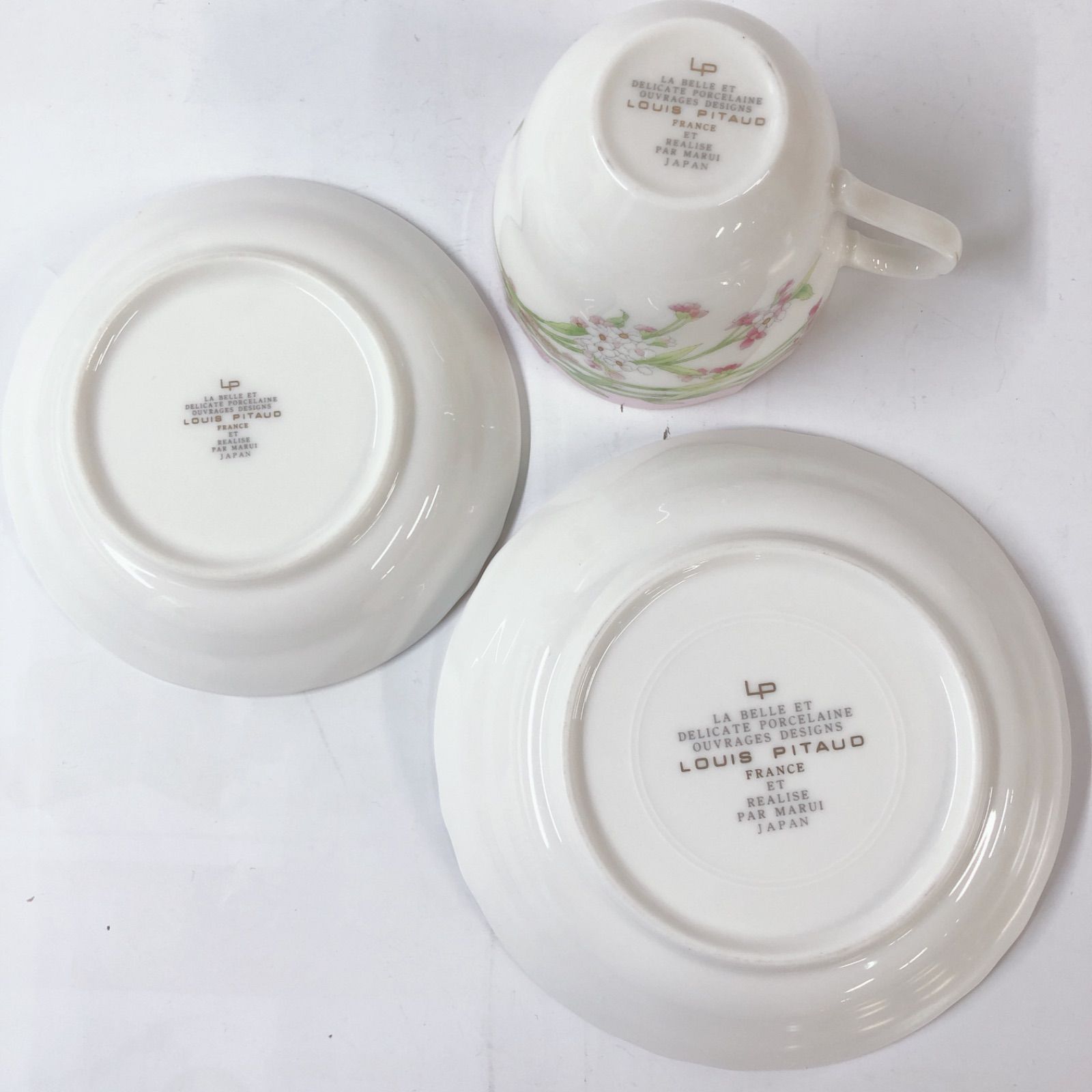 ルイピトー LOUIS PITAUD FRANCE カップ＆ソーサー＆ケーキ皿 5客