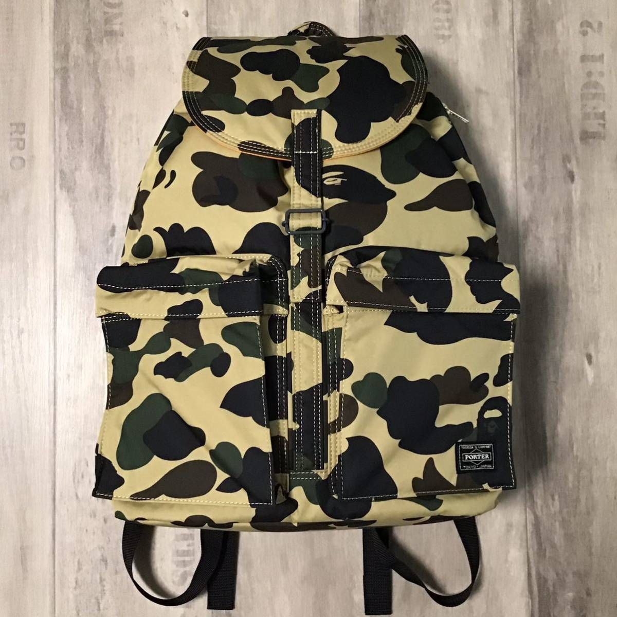 A BATHING APE ×PORTER 迷彩バックパック-