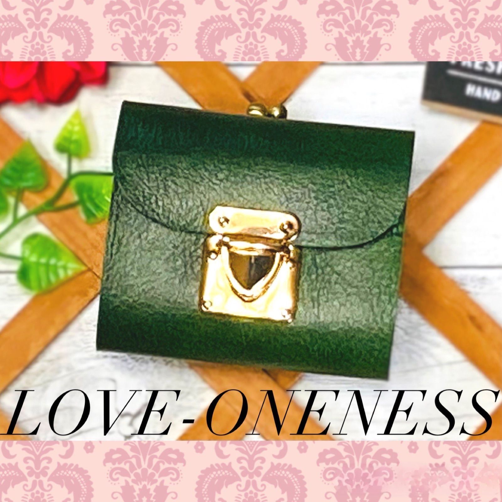 ❤【高級感×可愛い♪】大人オシャレながま口付き総本革ミニ財布