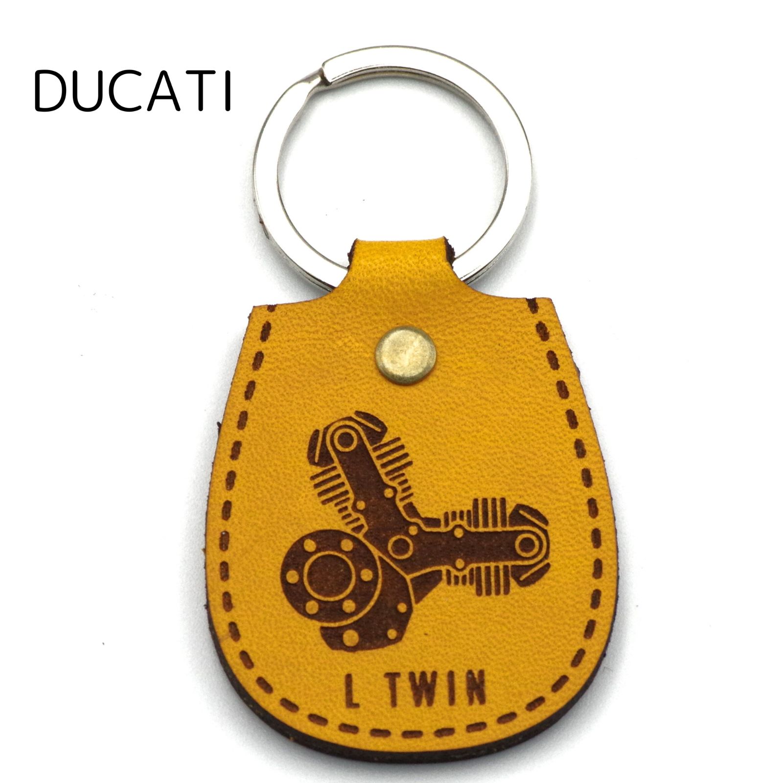 NONINA] キーホルダー キーチェーン 本革製 イタリアンレザー スナップ