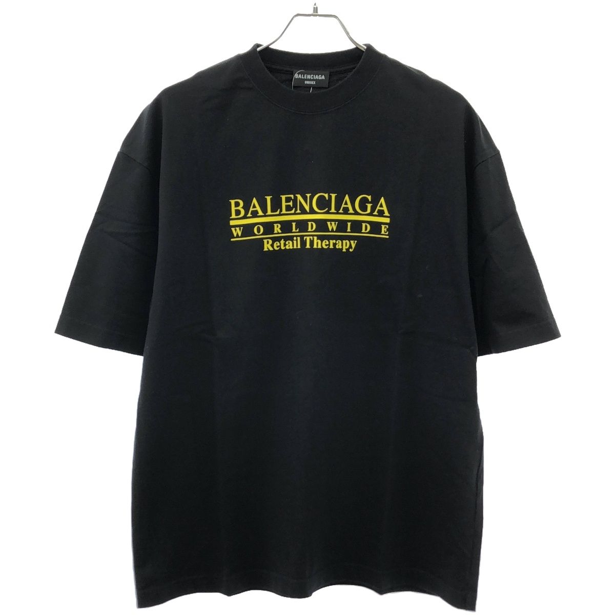 BALENCIAGA プリントロゴ Tシャツ ブラック-M Balenciaga ロゴ Tシャツ | ブラック | FARFETCH JP