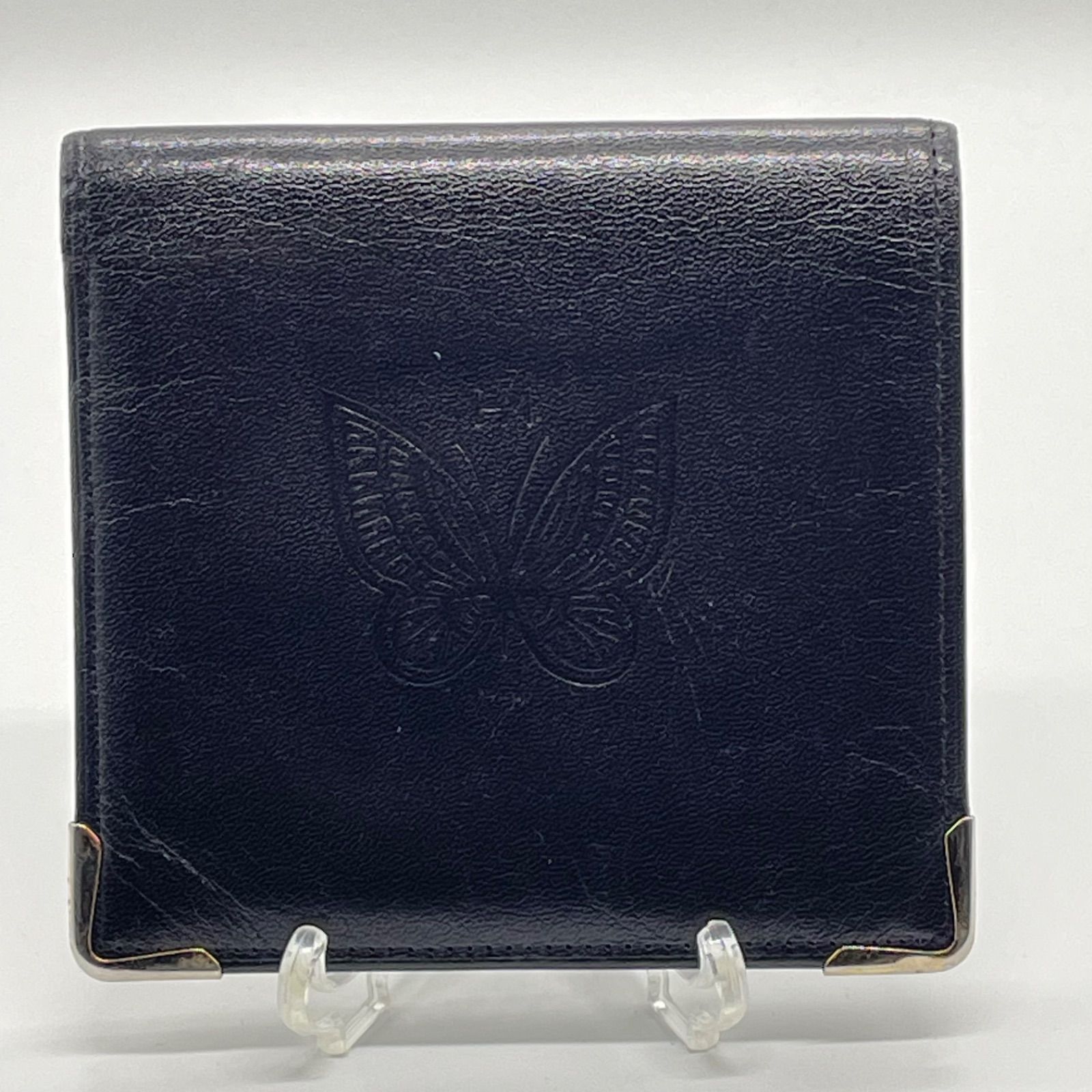 ブランド名BALLYバリーBALLY バリー レザー がま口 二つ折り 財布 ウォレット ブラック 品 - 財布