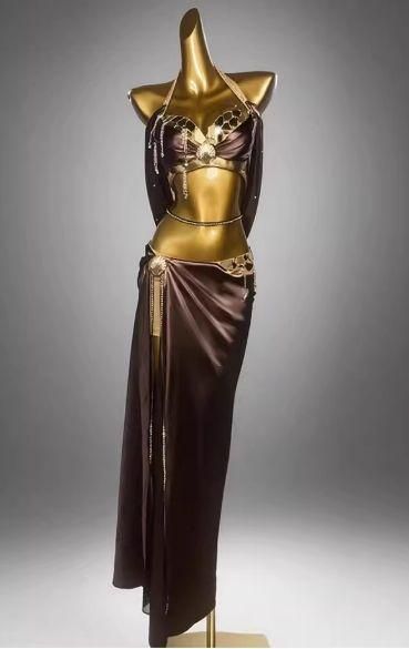 背中綺麗 ベリーダンス衣装 トップスブラ スカート 光沢 オーダー