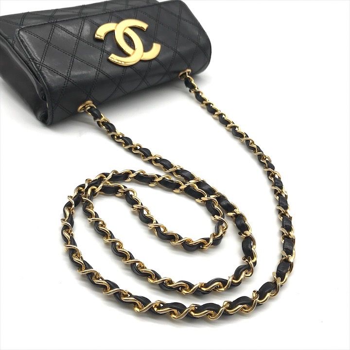 良品 CHANEL シャネル ミニ ビコローレ デカココマーク チェーン  