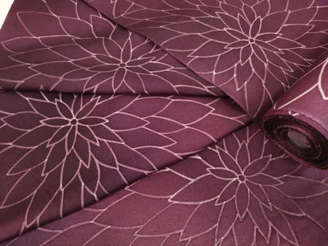 限定SALE，得価 平和屋着物▼小紋　反物　着尺　孔雀羽根花文　暈し染め　逸品　未使用　DAAW2045zy