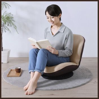 コンパクト快適座椅子 ベージュ完成品