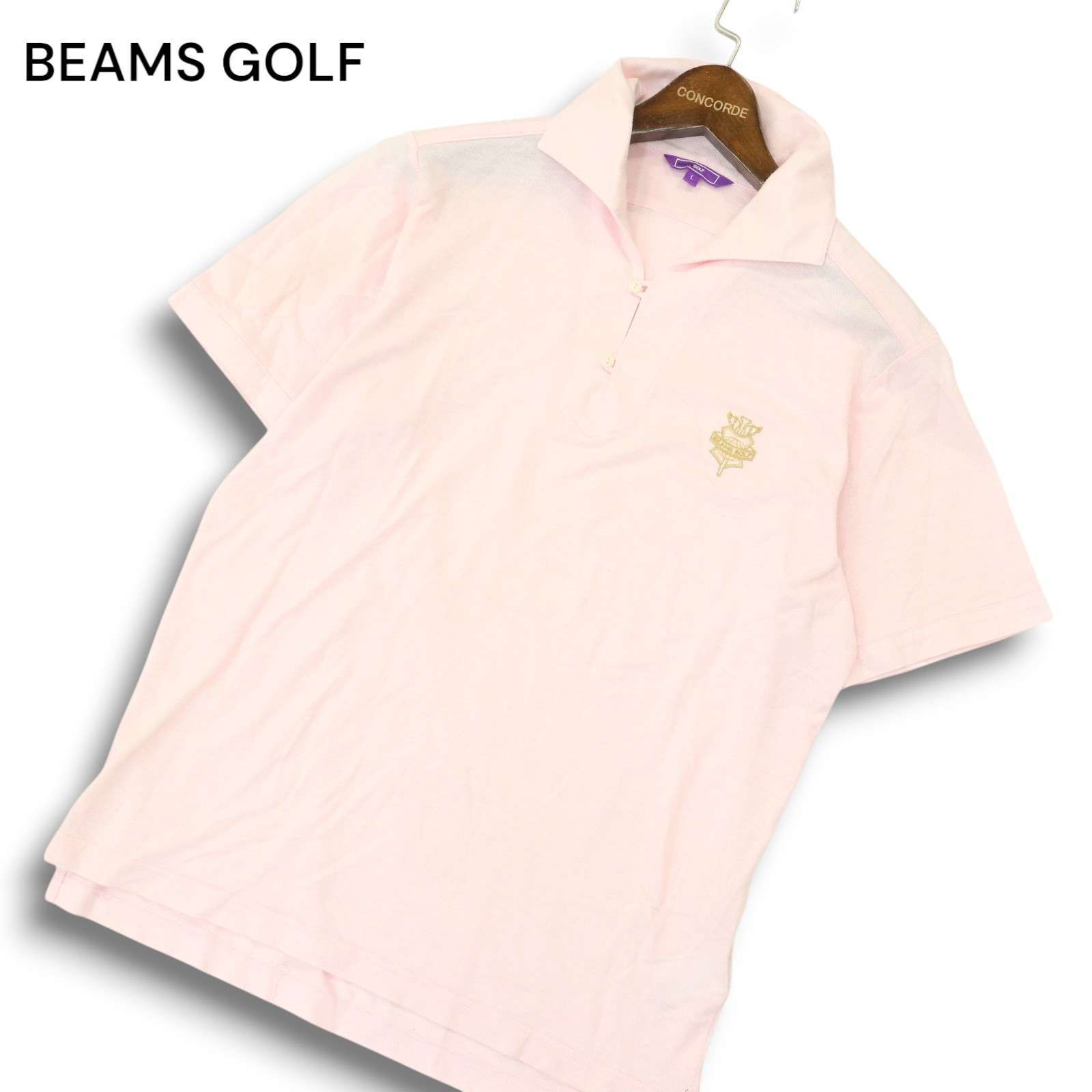 BEAMS GOLF ビームス ゴルフ 春夏 ロゴ刺繍☆ 半袖 ポロシャツ Sz.L