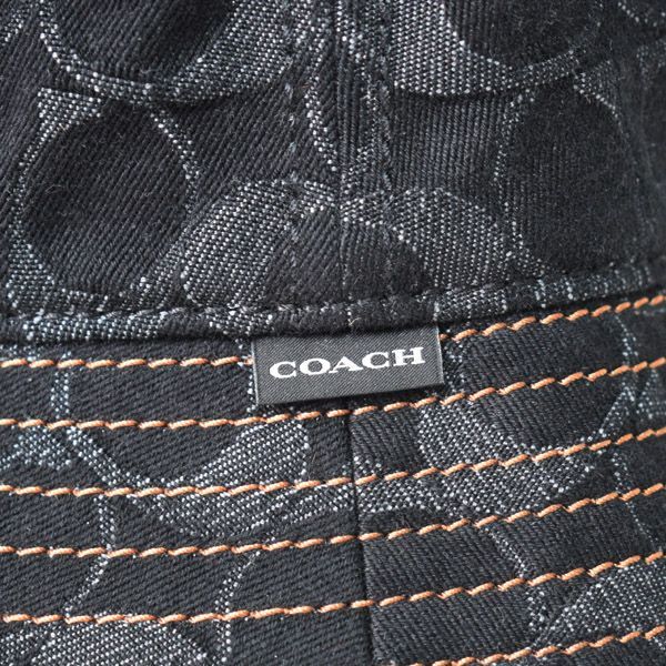 コーチ 帽子 COACH コットン デニム シグネチャー バケット ハット