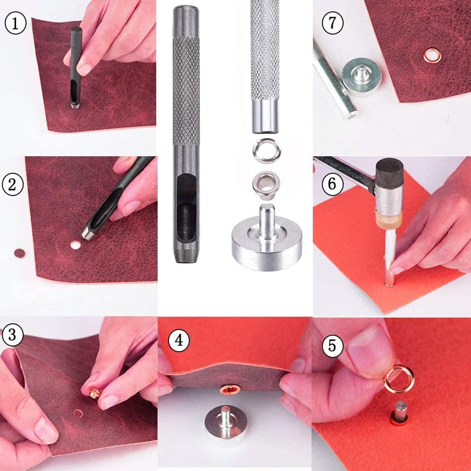 メルカリShops - 新品 Bestgle両面ハトメ玉 真鍮 両面ハトメセット5mm ホック打ち工具