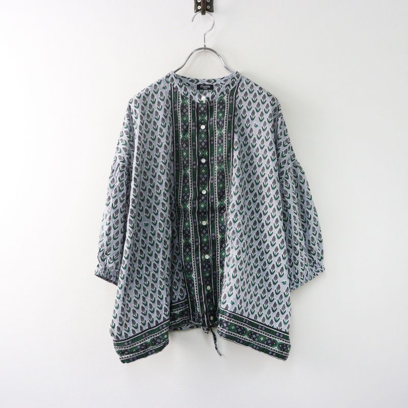マーブルシュッド☆24SSシャツ 2024SS マーブルシュッド marble SUD muscari ムスカリ バンドカラー