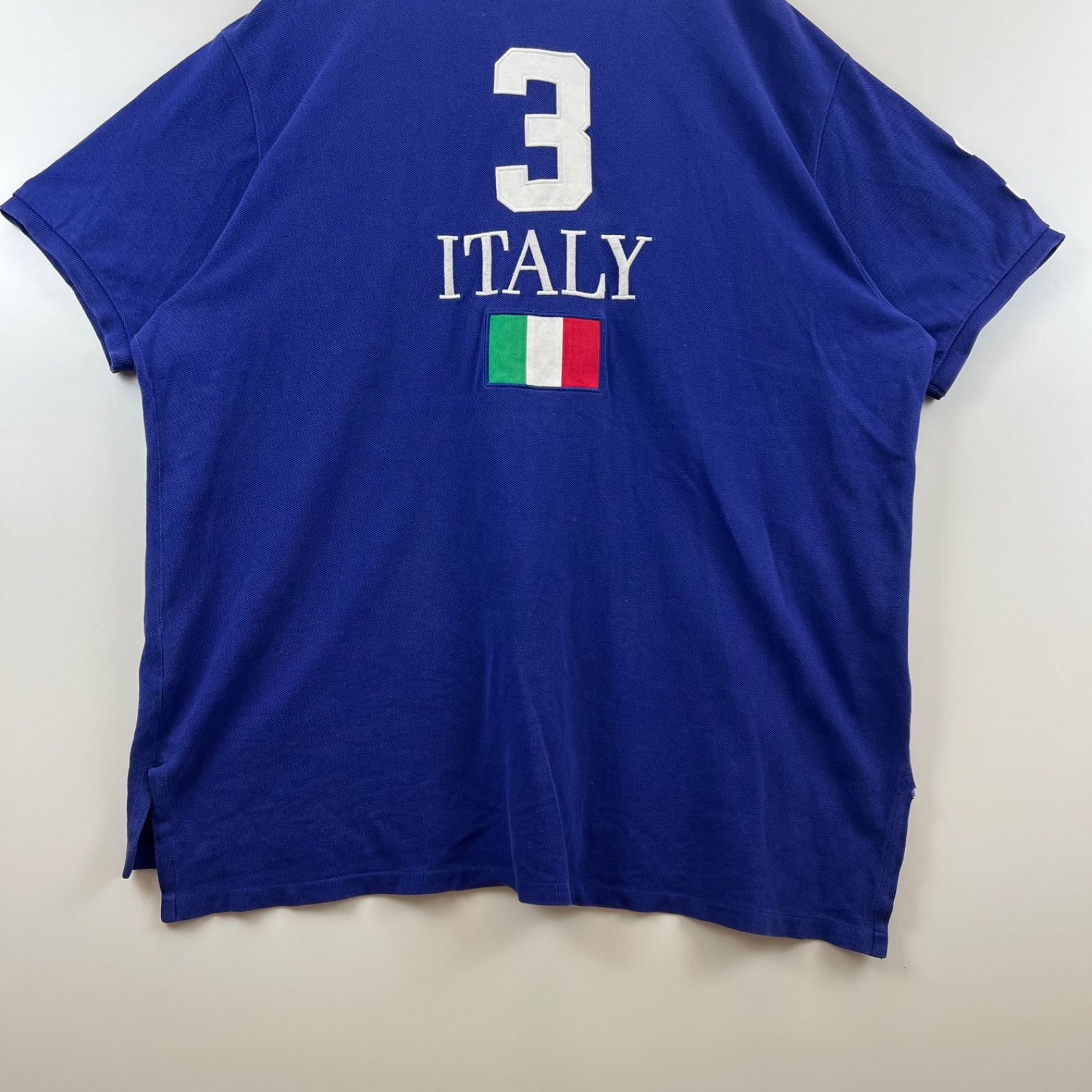 希少 ポロ ラルフローレン イタリア 国旗 ビッグポニー 刺繍 M ポロシャツ ポロバイ ラルフローレン イタリア 国旗 ビッグポニー 刺繍