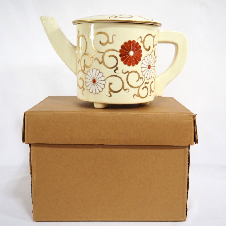 七月の特売品 仁清写 菊唐草 片口水次 水注 茶道具