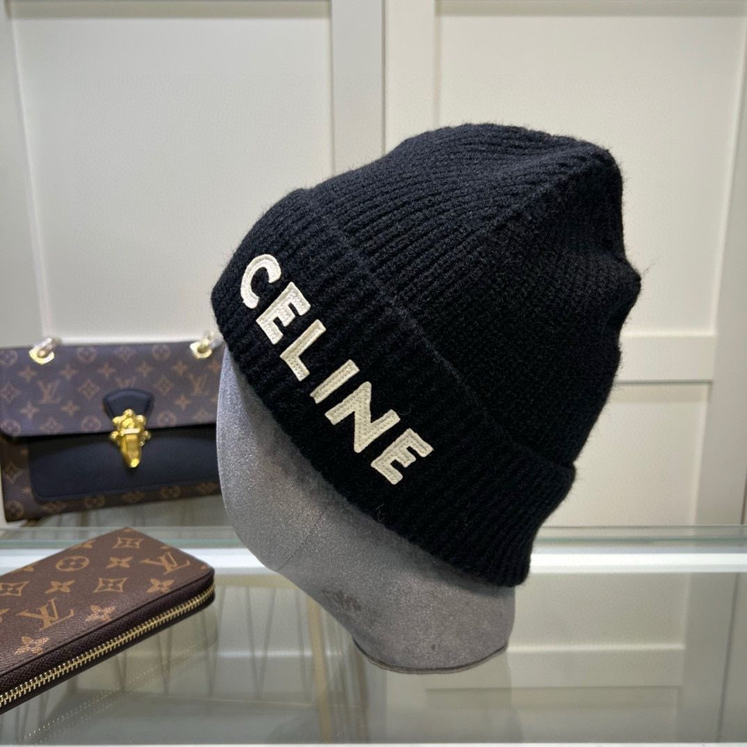 セリーヌ】CELINE ニット帽 リブ編みウール - メルカリ