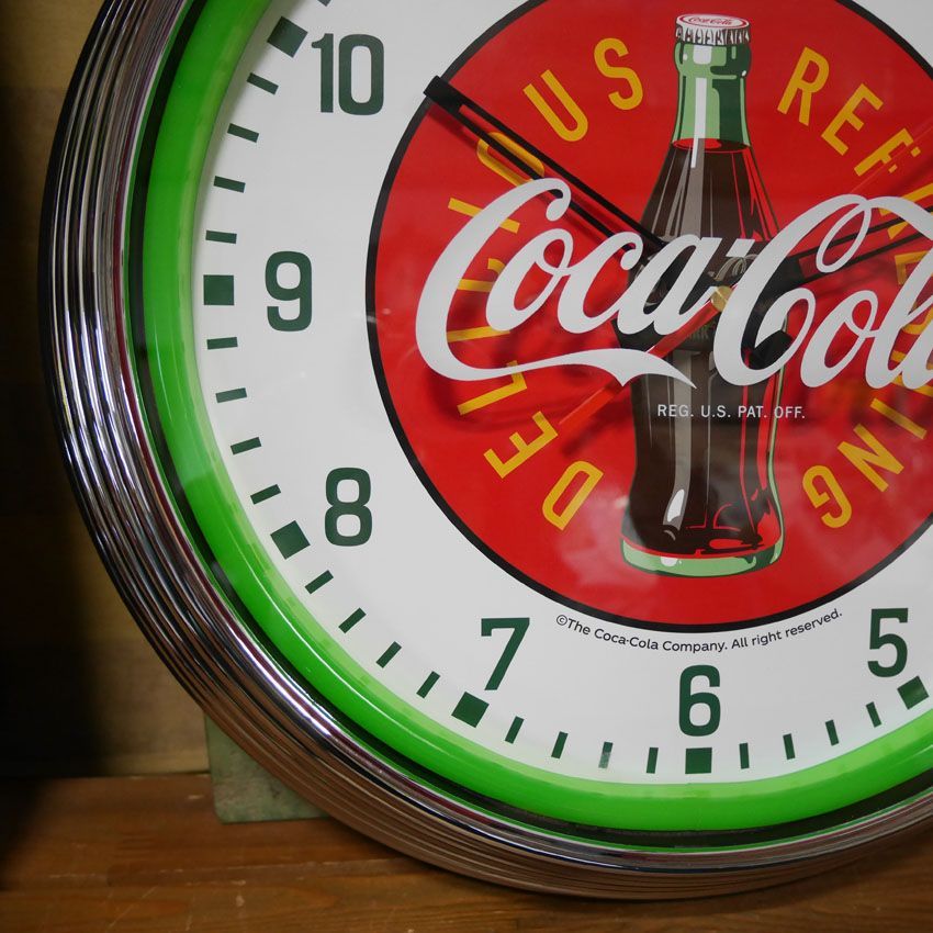 コカ・コーラレトロ 掛時計 Amazon.co.jp: coca cola コカコーラ レトロ ネオンクロック壁掛時計