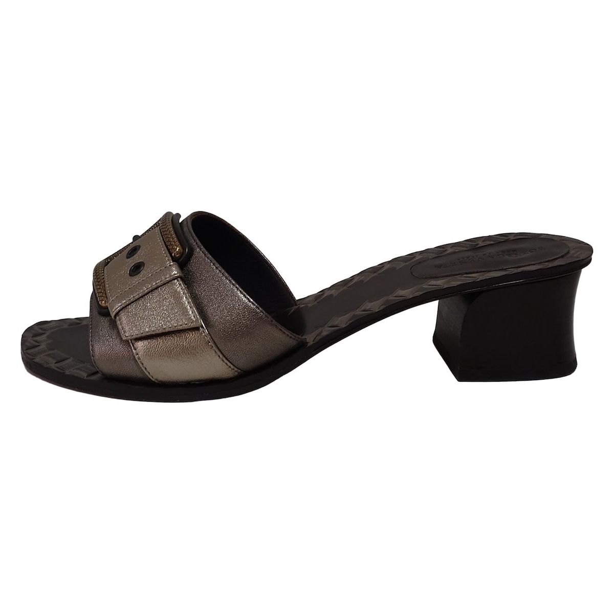 BOTTEGA VENETA ボッテガヴェネタ ミュール 37 1|2 レディース - ダークゴールド×ゴールド×ダークブラウン レザー