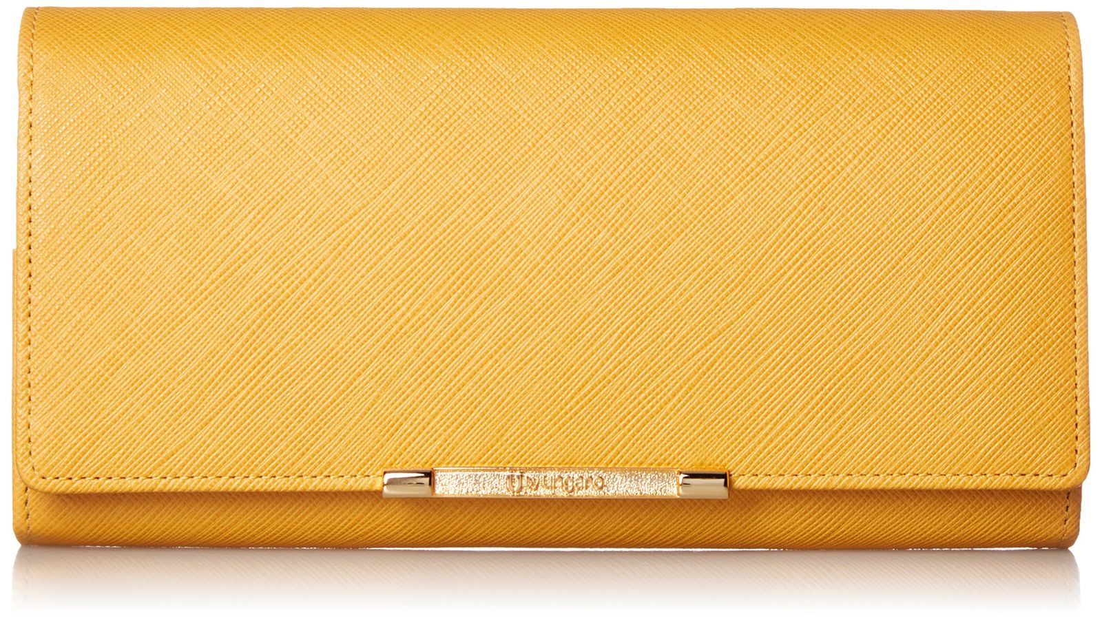 ユーバイ ウンガロ 長財布 アイガー 牛革 型押し ロゴ入りブローチ 内口金小銭入れ付 ダブルボタン式 UULW6AT1