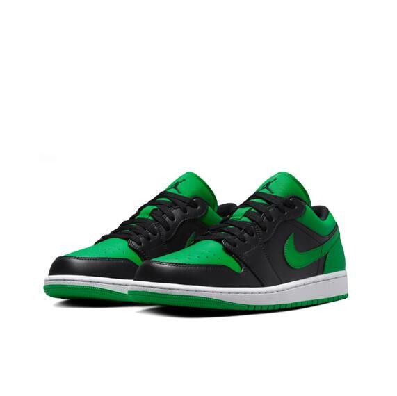 新品 NIKE ナイキ スニーカー ナイキ エア ジョーダン 1 ロー メンズ スニーカー ブラック ラッキーグリーン AIR JORDAN 1 LOWBLACK AND LUCKY GREEN 553558-065 メンズ レディース 男女兼用 並行輸入品