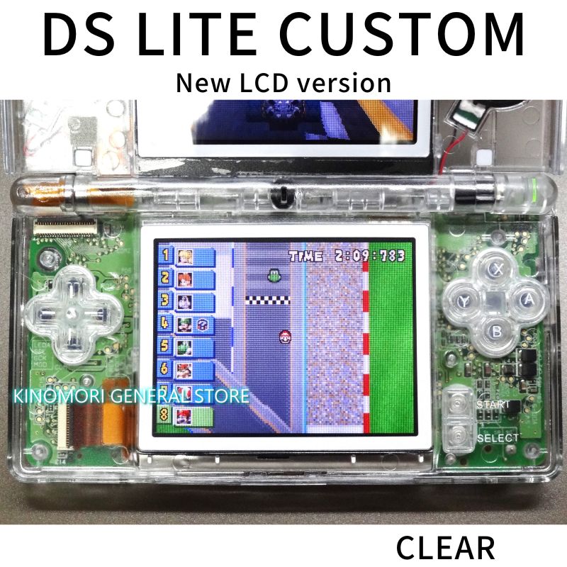 任天堂 DS LITE CUSTOM CLEAR ! NEW LCD Ver ! - メルカリ