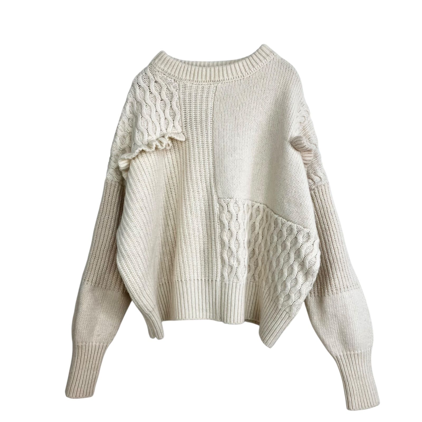 machatt 新品未使用タグ付き ケーブルハンドニット アイボリー ケーブルハンドニット（アイボリー） | MACHATT ONLINE STORE