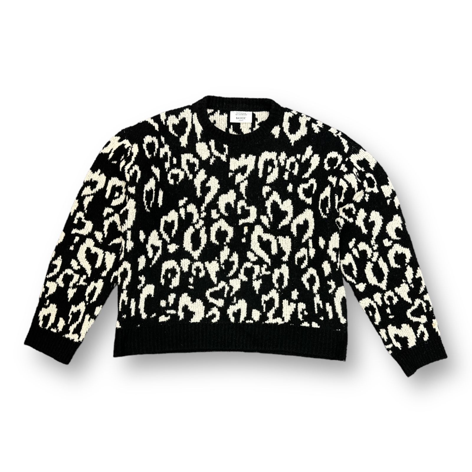 定価48400円 BASICKS 23AW HEART LEOPARD KNIT ハート レオパード