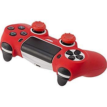 【中古】【非常に良い】CYBER ・ コントローラーシリコンカバーセット ( PS4 用) クリアレッド 【シリコンカバー+アナログカバー2個】 2zzhgl6