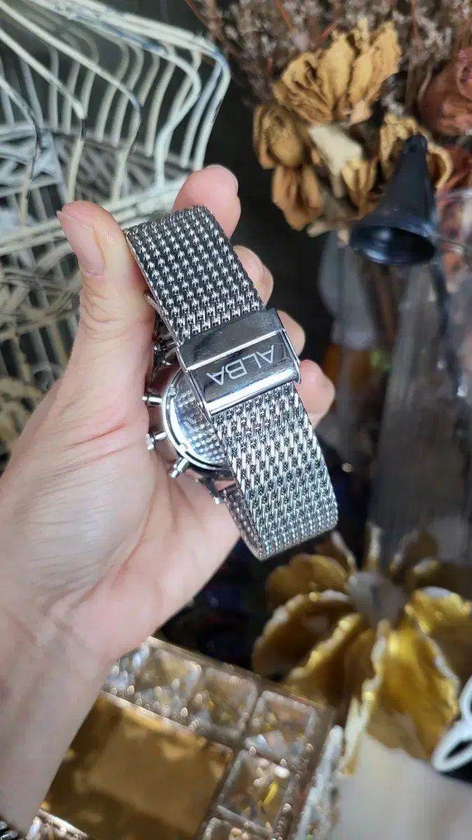 SEIKO セイコー SEIKO ALBA セイコー アルバ メッシュ 時計 シルバー メタル 時計ストラップ